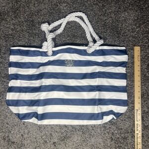 Bang And Carson Large Waterproof Striped Beach Travel Bag Dark Navy New